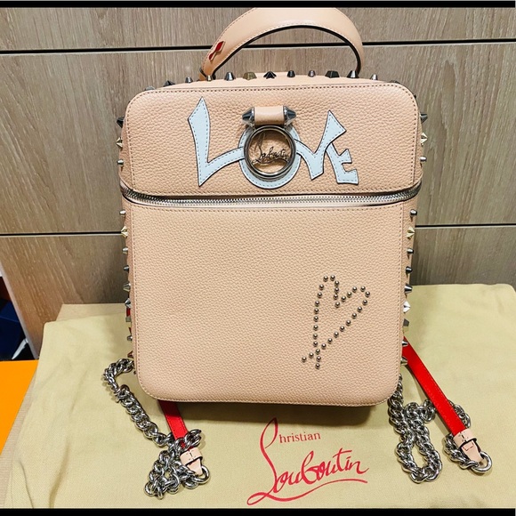 CHRISTIAN LOUBOUTIN- Rubylou Love Leather Backpack - Picture 2 of 16